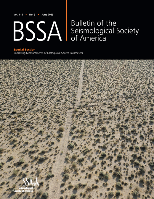 Bulletin of the Seismological Society of America Cover Image for Volume 115, Issue 3