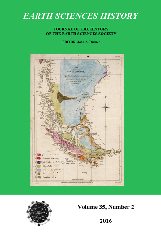 Earth Sciences History Cover Image for Volume 35, Issue 2