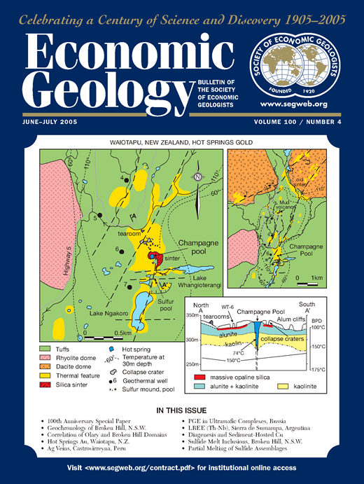 Volume 100 Issue 4 | Economic Geology | GeoScienceWorld