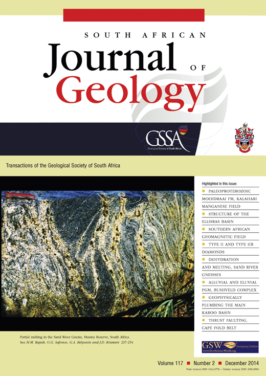 South African Journal of Geology Cover Image for Volume 117, Issue 2