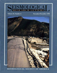 Seismological Research Letters Cover Image for Volume 69, Issue 6